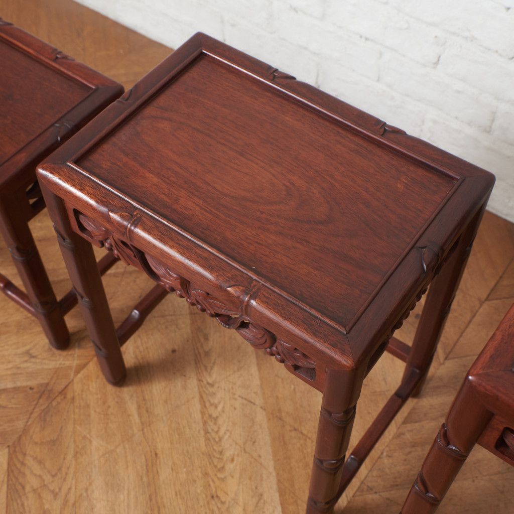 中国家具 唐木家具アンティーク　 サイドテーブル 中国家具<br>アンティーク<br>角テーブル | アンティーク山本商店
