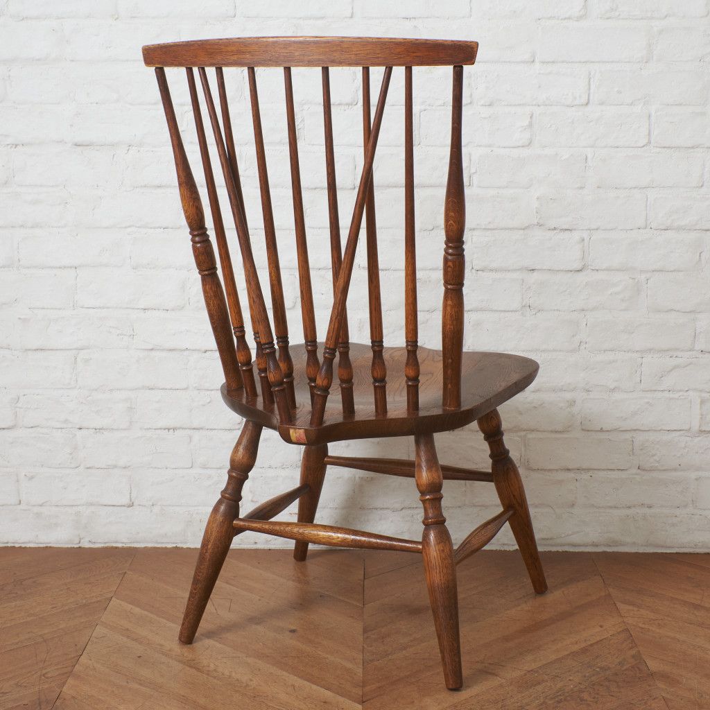 飛騨産業 キツツキ ウィンザーチェア スピンドルバック 無垢材 オーク