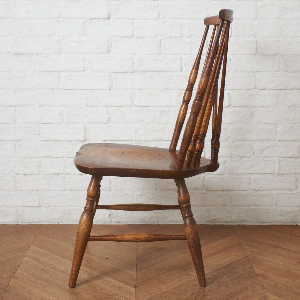 飛騨産業 キツツキ ウィンザーチェア スピンドルバック 無垢材 オーク