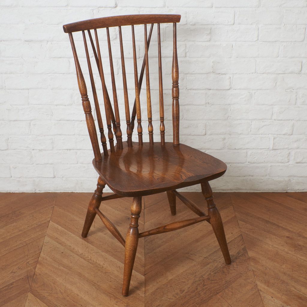飛騨産業 キツツキ ウィンザーチェア スピンドルバック 無垢材 オーク