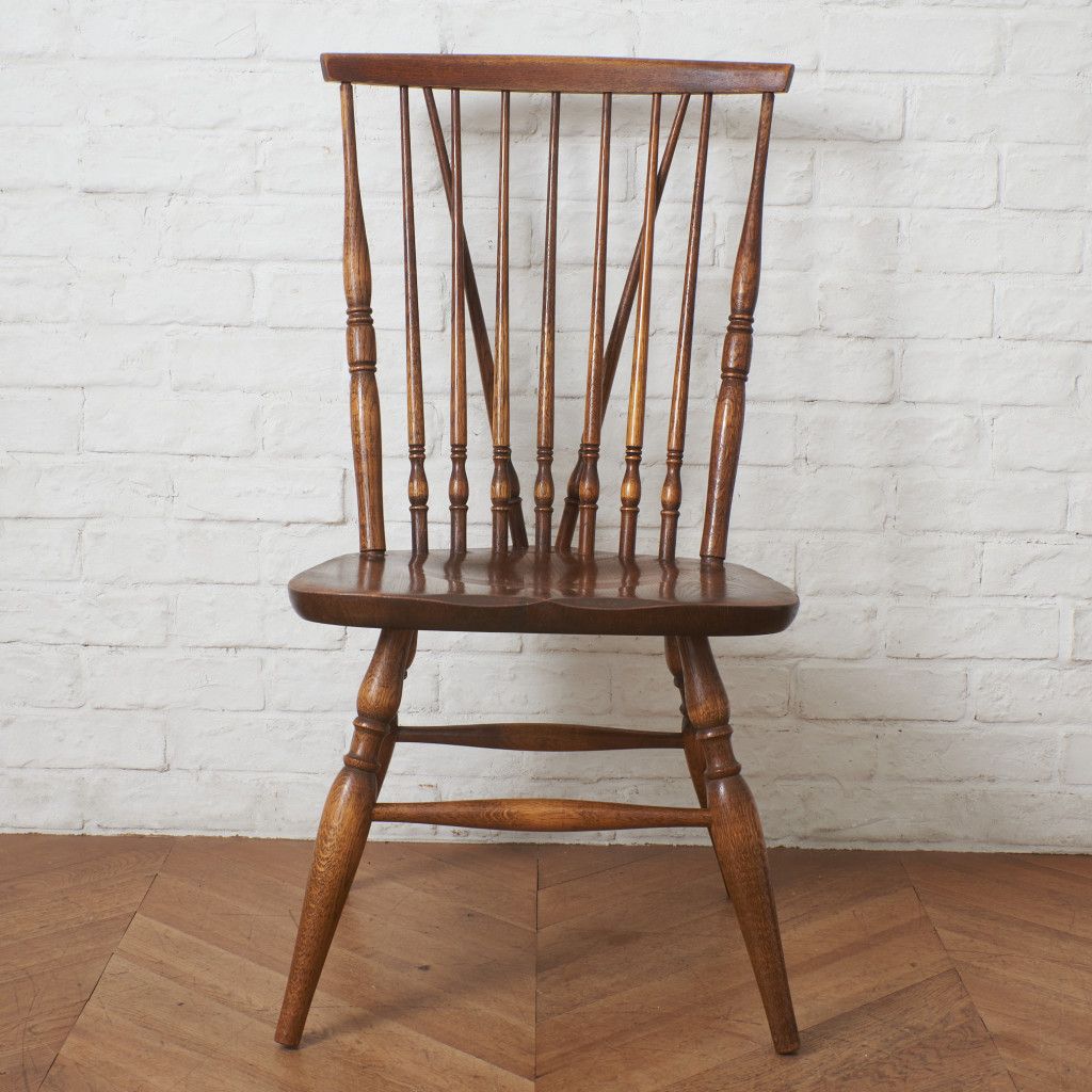 飛騨産業 キツツキ ウィンザーチェア スピンドルバック 無垢材 オーク