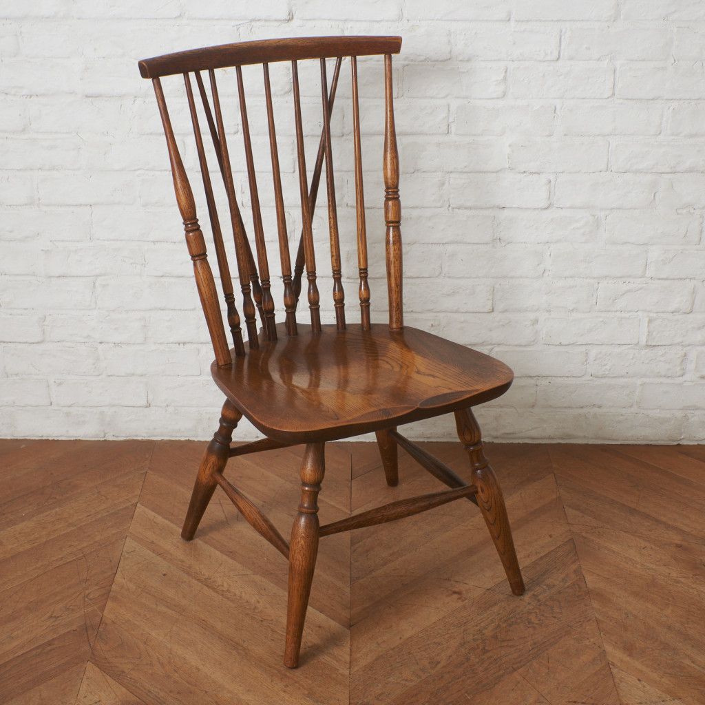 飛騨産業 キツツキ ウィンザーチェア スピンドルバック 無垢材 オーク