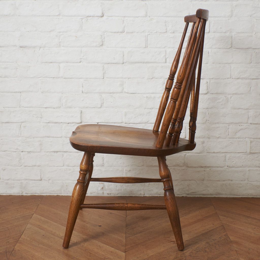 飛騨産業 キツツキ ウィンザーチェア スピンドルバック 無垢材 オーク
