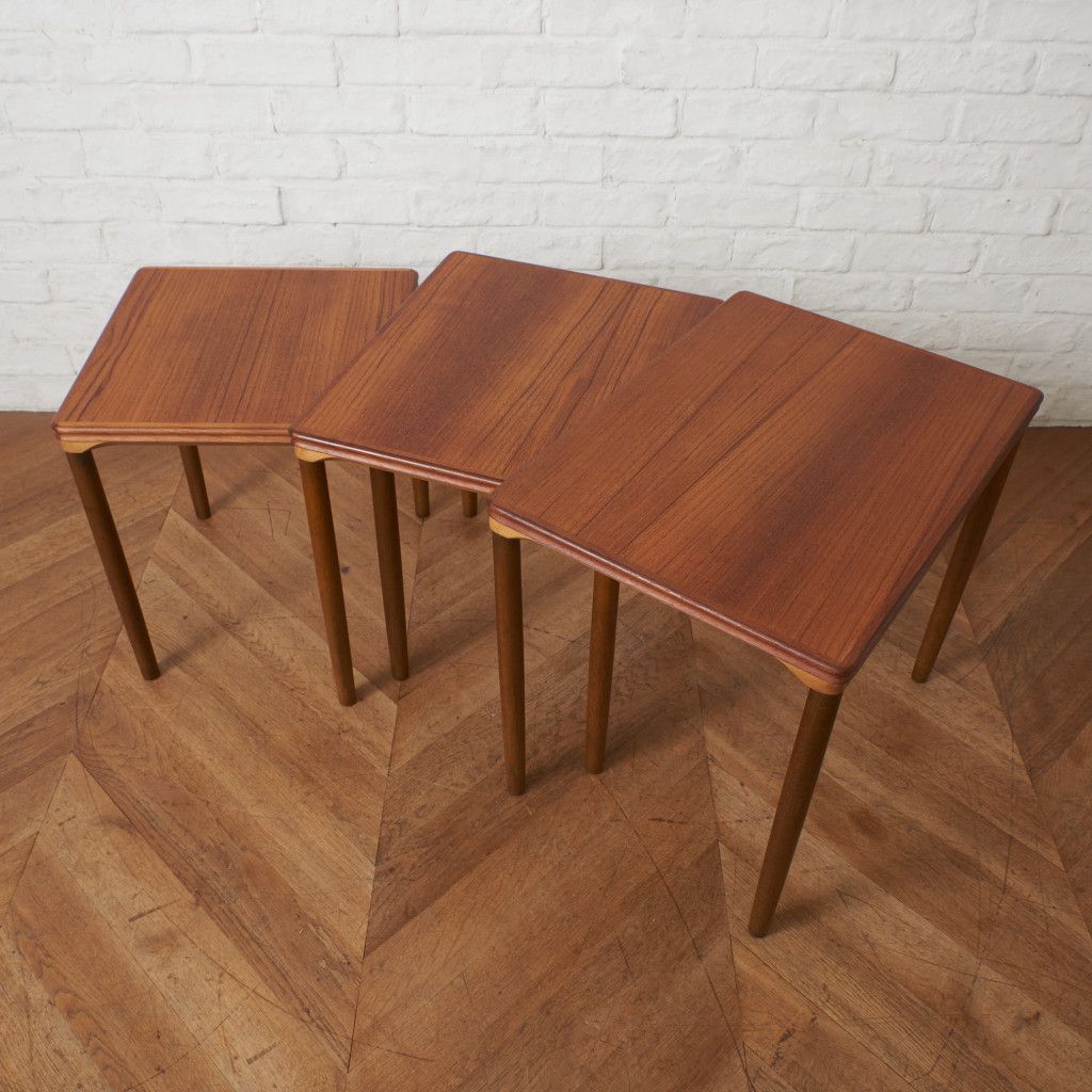 デンマーク製 TOFTEN mobelfabrikken ネストテーブル チーク E.W.Bach