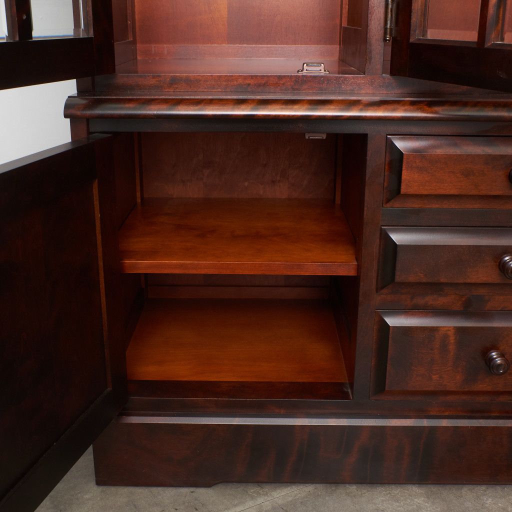 北海道民芸家具 本箱 #118 書棚 3面扉 本棚 カップボード 飾り棚 食器