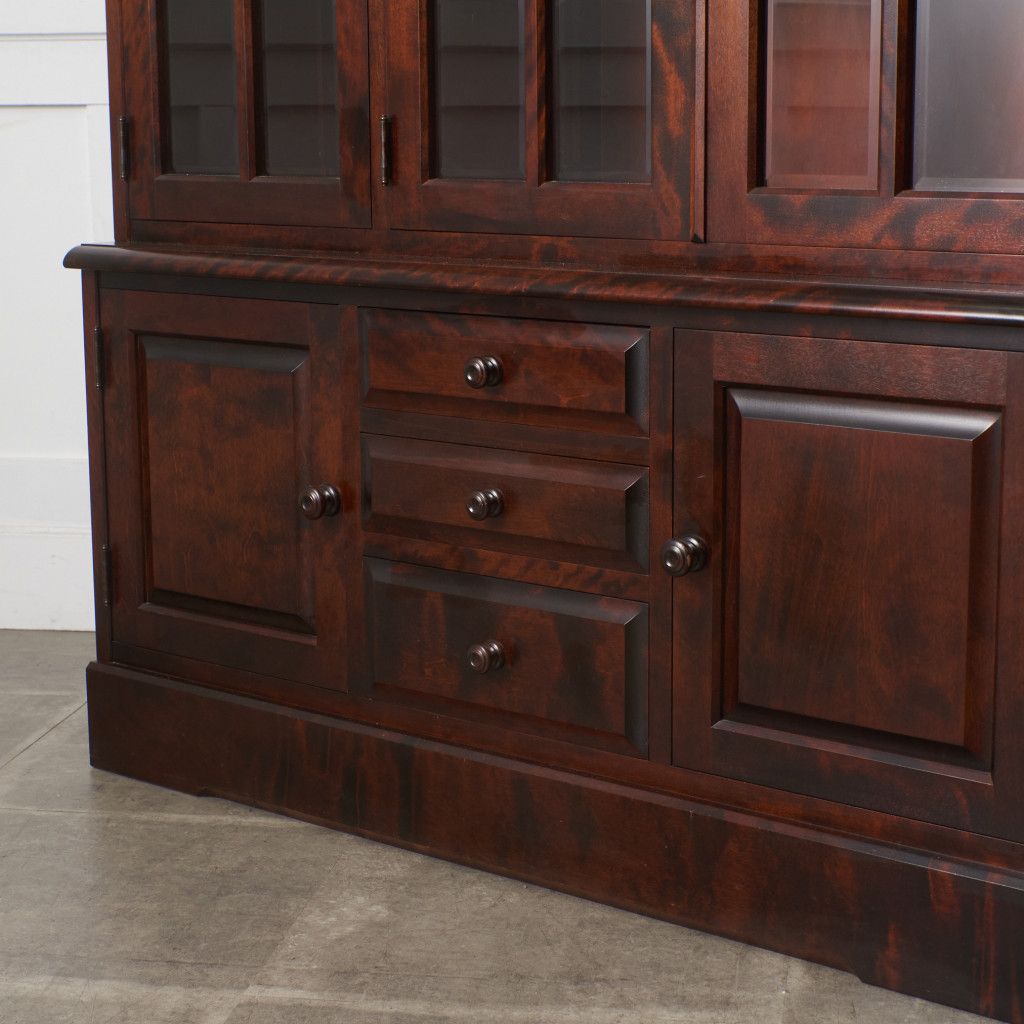 北海道民芸家具 本箱 #118 書棚 3面扉 本棚 カップボード 飾り棚 食器