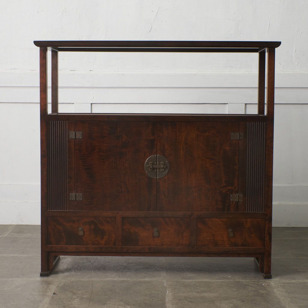 定58万 松本民芸家具 G型 朝鮮棚 ミズメ桜 李朝家具 李朝棚 飾り棚 飾