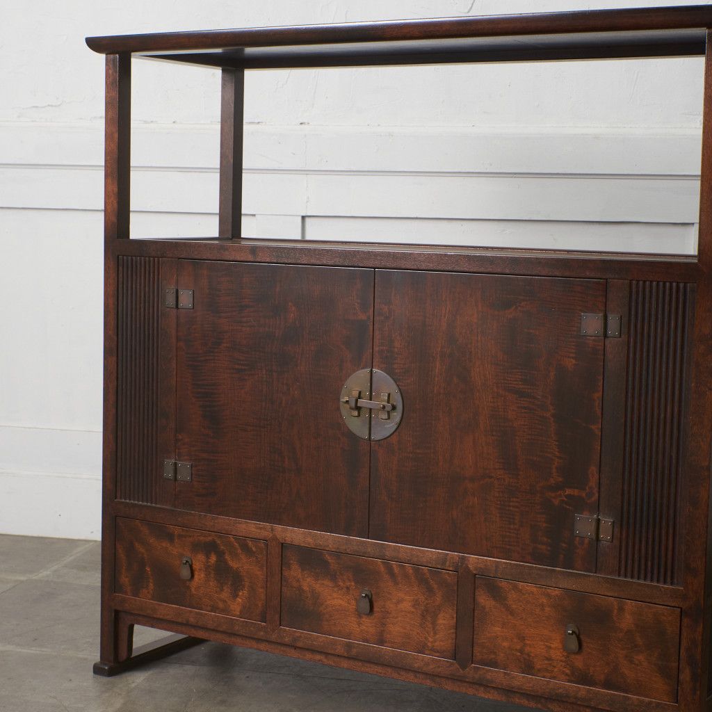 定58万 松本民芸家具 G型 朝鮮棚 ミズメ桜 李朝家具 李朝棚 飾り棚 飾