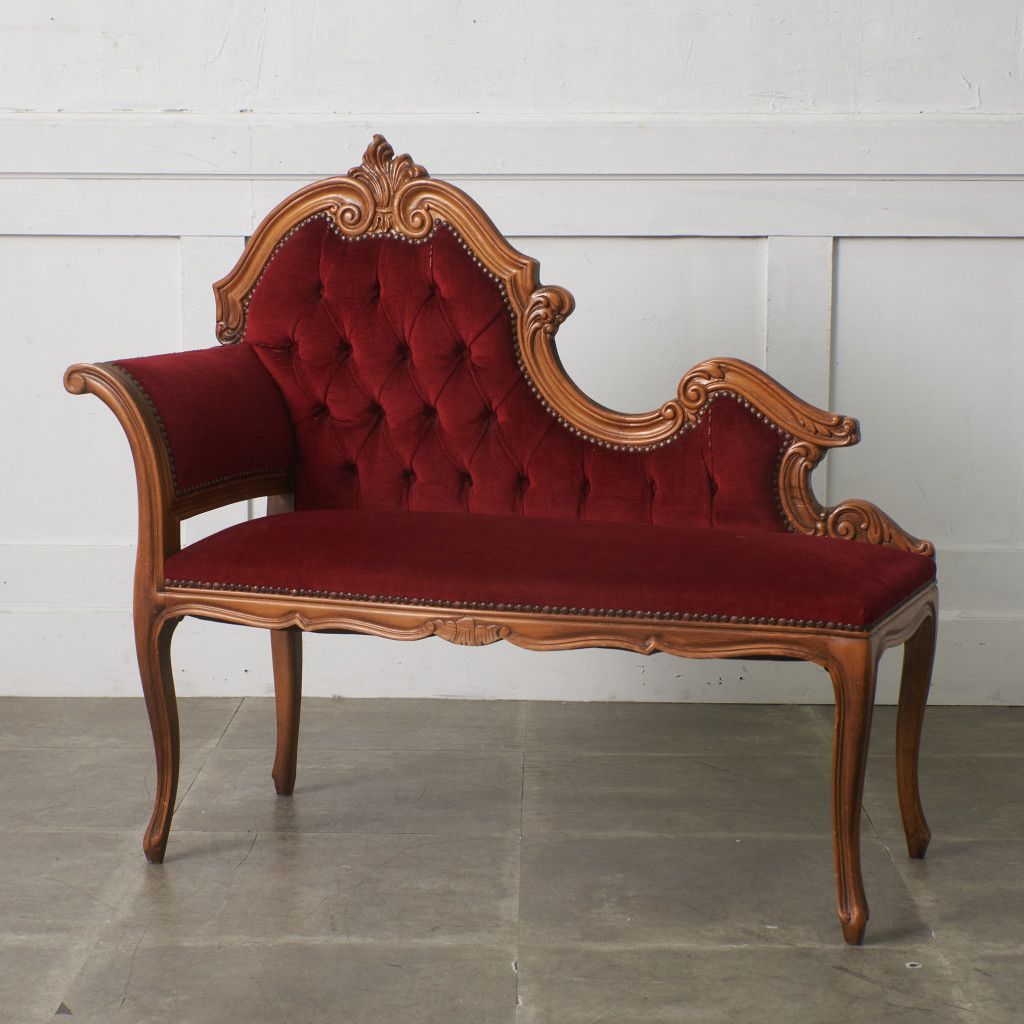 西洋 クラシック カウチ ソファ 2人掛け ラブソファ ベンチ 寝椅子