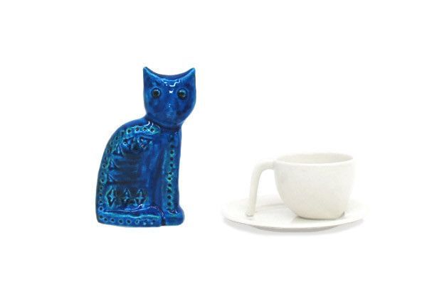  BITOSSI ビトッシ リミニブルー ネコ No 119 ディスプレイ雑貨 オブジェ アルド ロンディ イタリア製 猫 ねこ 47661 ガラスディスプレイ 置物 インテリア小物