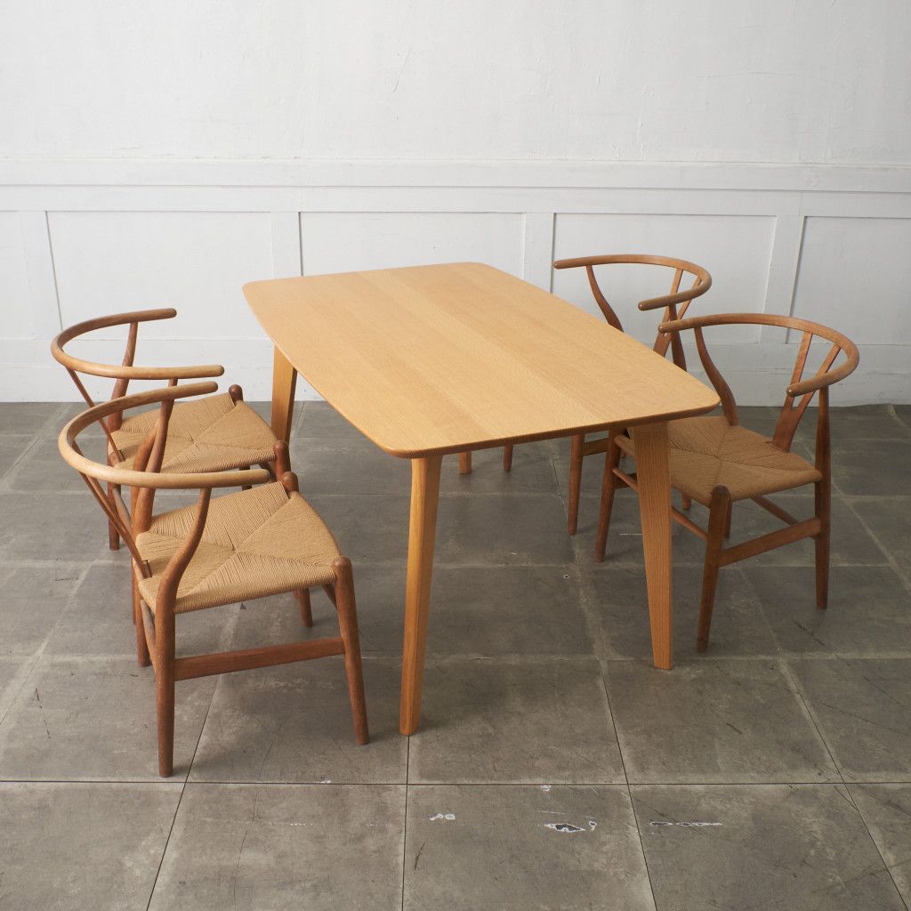 飛騨高山 柏木工 ダイニングテーブル オーク 楢 無垢材 食卓 天然木