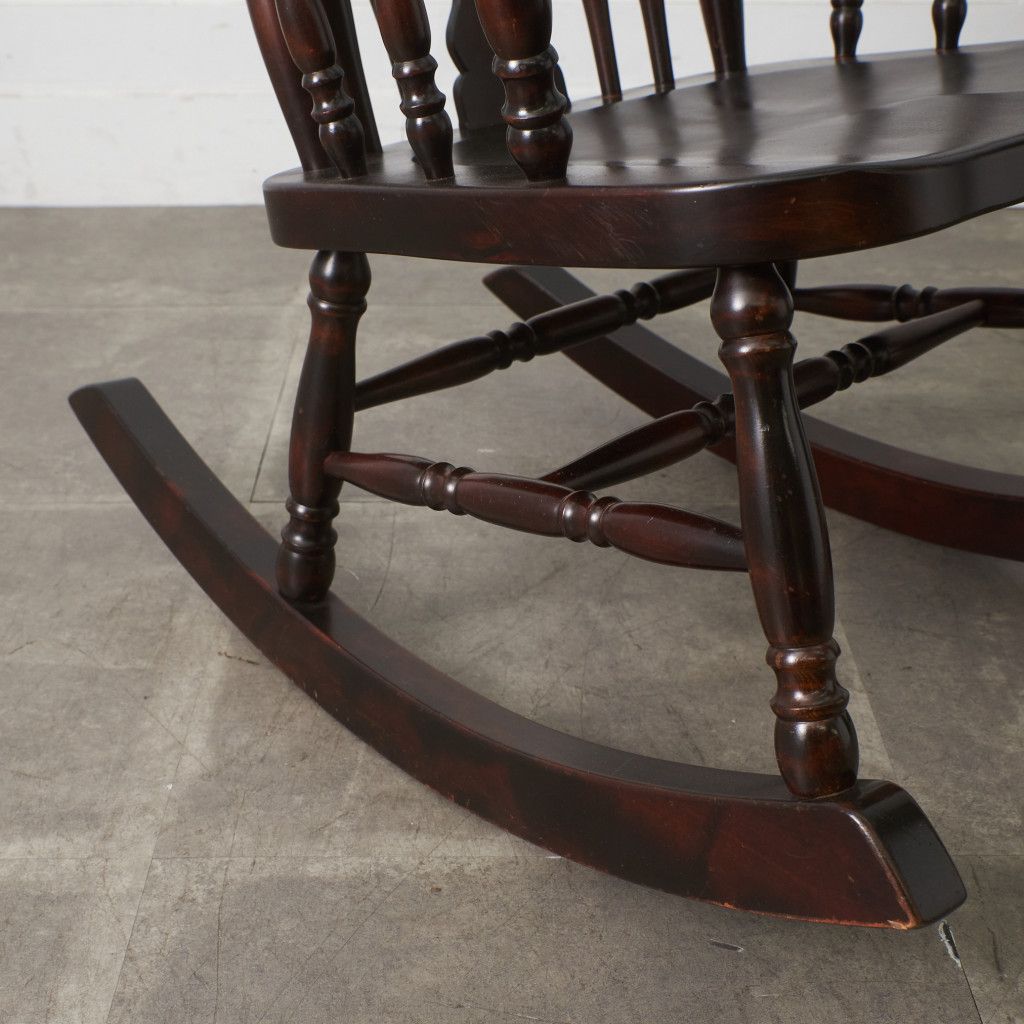 定価24万 北海道民芸家具 ウィンザー ロッキングチェア 樺 無垢材