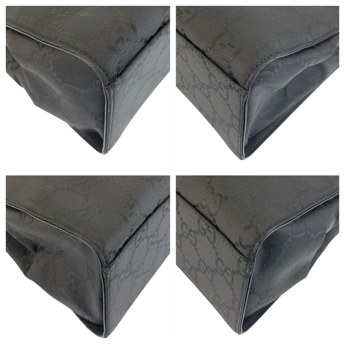 美品 GUCCI グッチ バンブー GG柄 ブラック 黒 ナイロン 002 1016