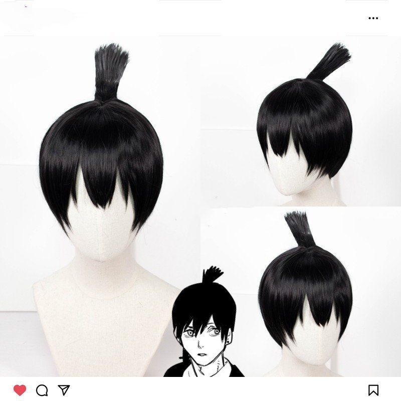 早川アキ チェンソーマン コスプレ ウィッグ ネット付き cosplay wig