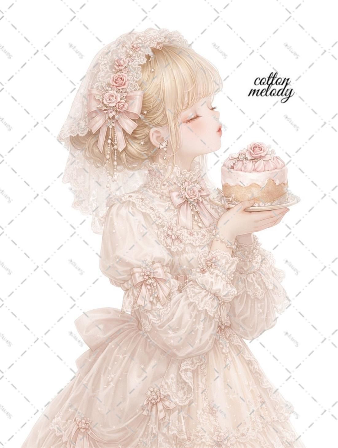 【新作先行】Valentine collection / compact set / 25種類各3枚 / cotton melody / 人物ステッカー /装飾ステッカー 【ノベルティ付】