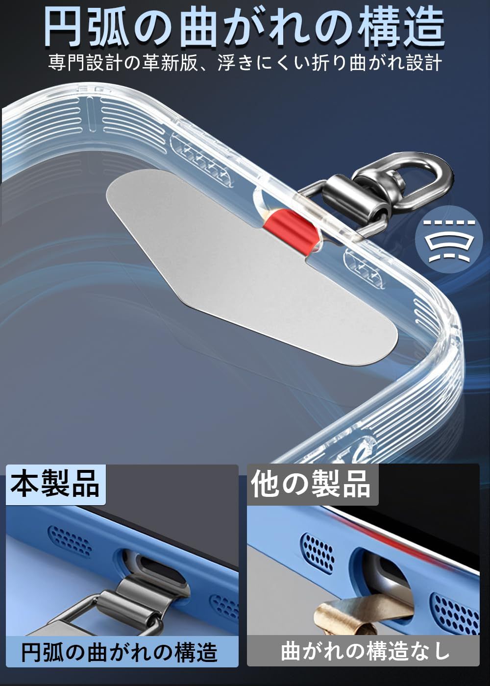 ZXZone ストラップホルダー【傷防止フィルム加工】 スマホストラップ