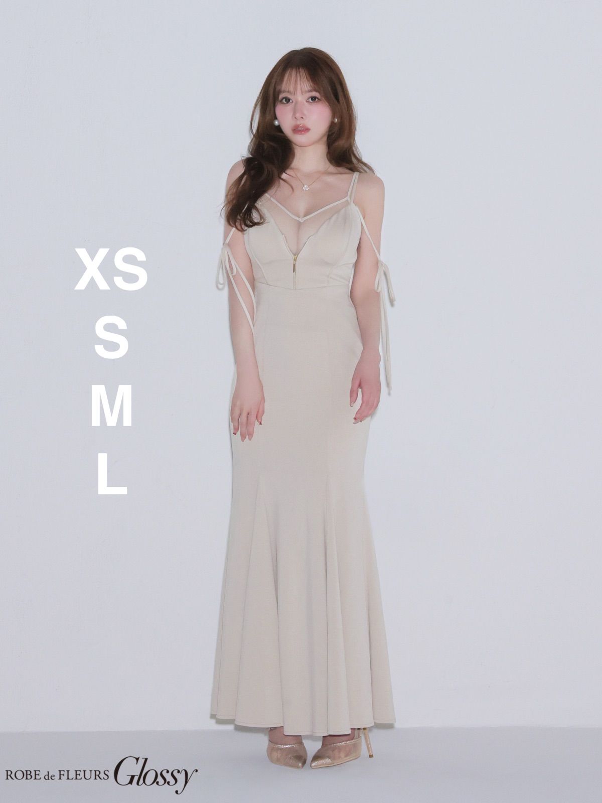 ベージュ [GL4341-2601] 【ROBE de FLEURS Glossy/ローブドフルール