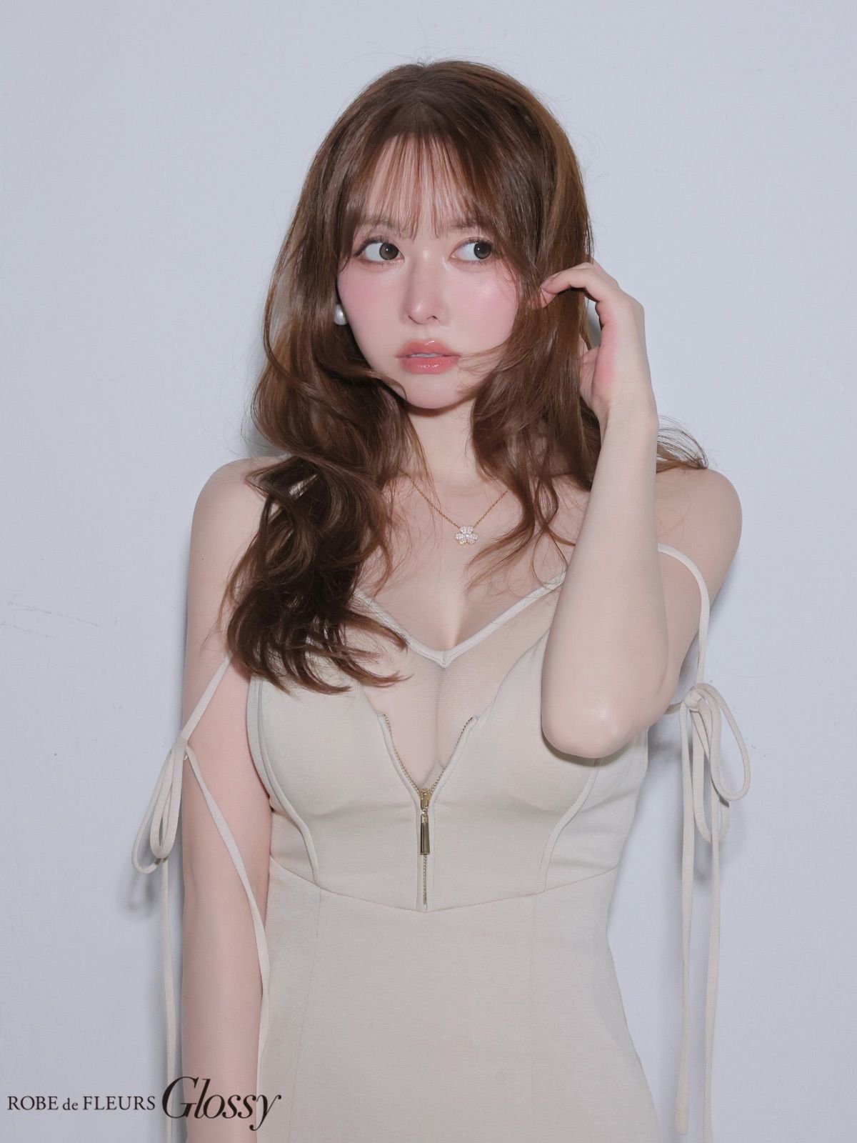 ベージュ [GL4341-2601] 【ROBE de FLEURS Glossy/ローブドフルール