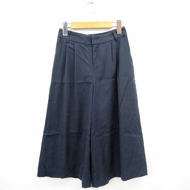 アナイ ANAYI フレアスカート ドット 水玉 ひざ丈 38 ネイビー 紺 /MT9