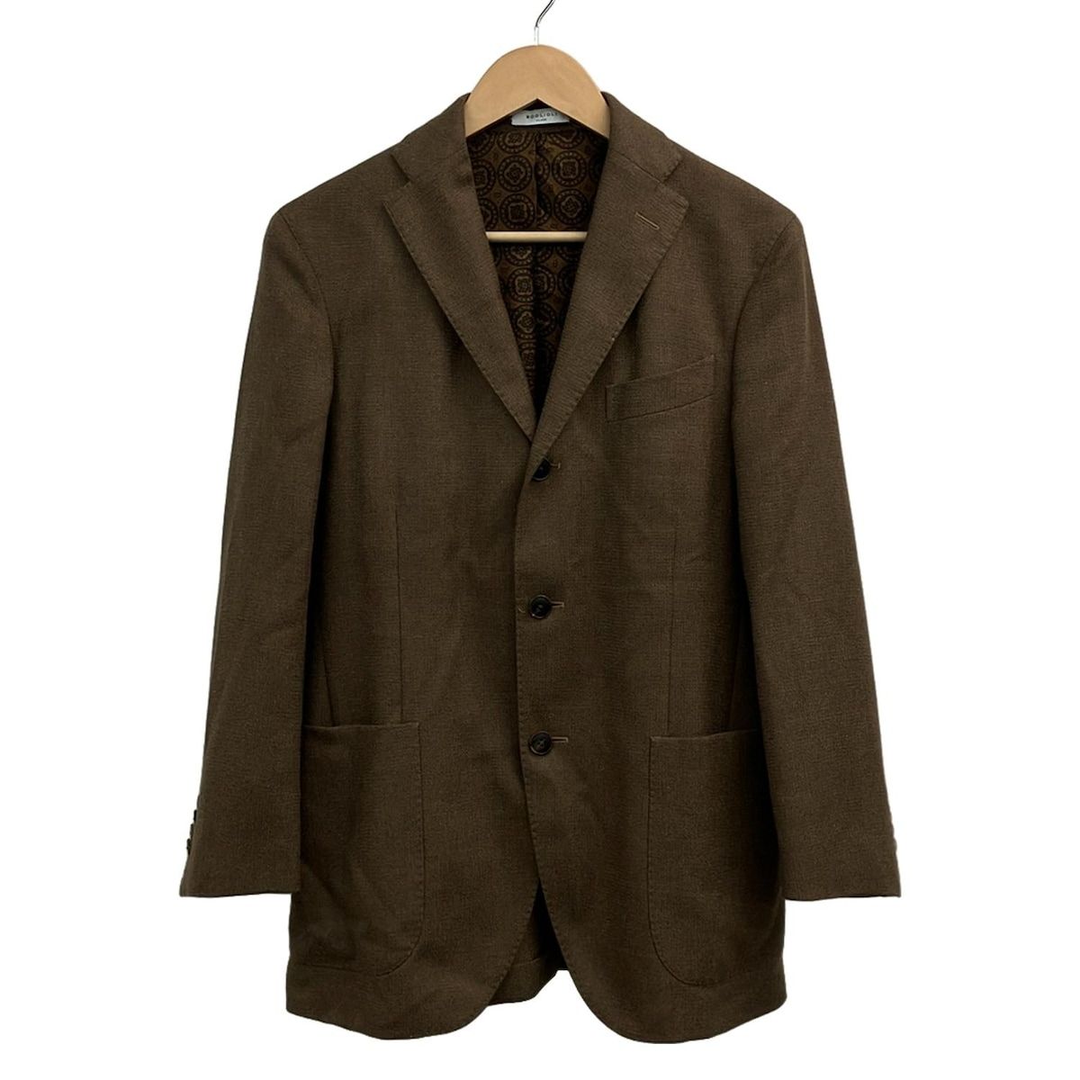ボリオリ ブラウン BOGLIOLI スーツ サイズ48 BOGLIOLI(ボリオリ) ジャケット サイズ46 S メンズ美品 - ダーク
