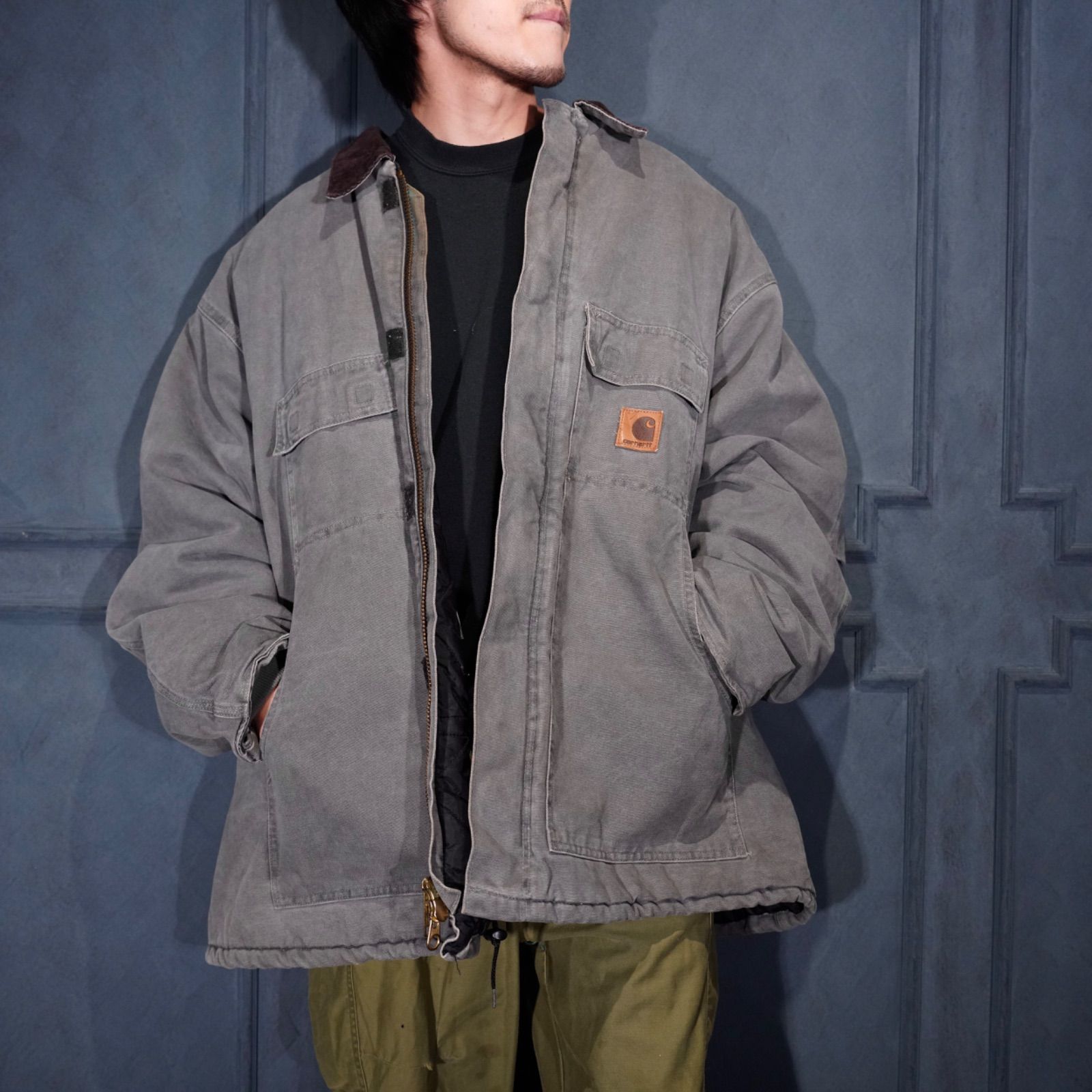 USA VINTAGE Carhartt DESIGN ZIP UP DUCK WORK JACKET （TRADITIONAL 