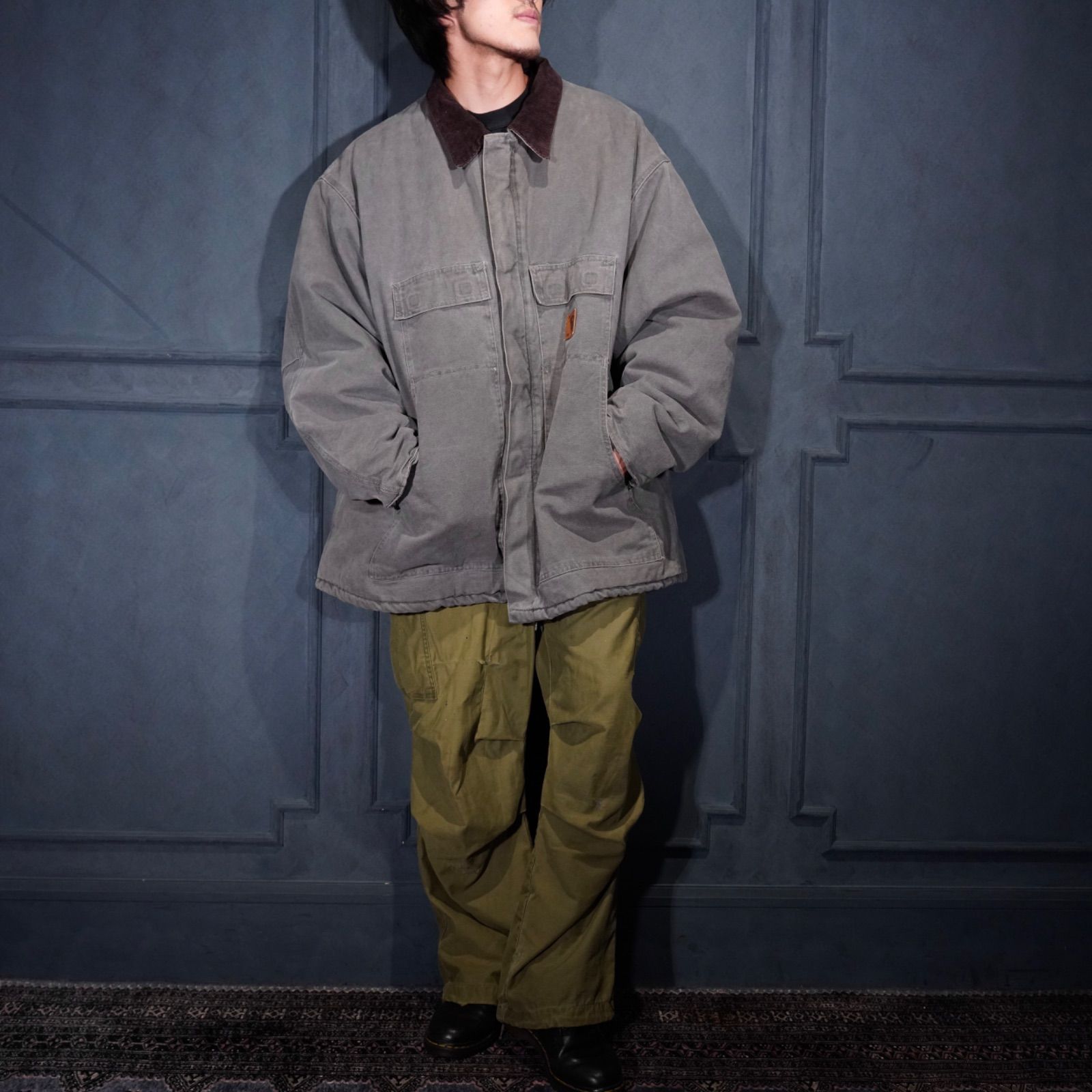 USA VINTAGE Carhartt DESIGN ZIP UP DUCK WORK JACKET （TRADITIONAL 