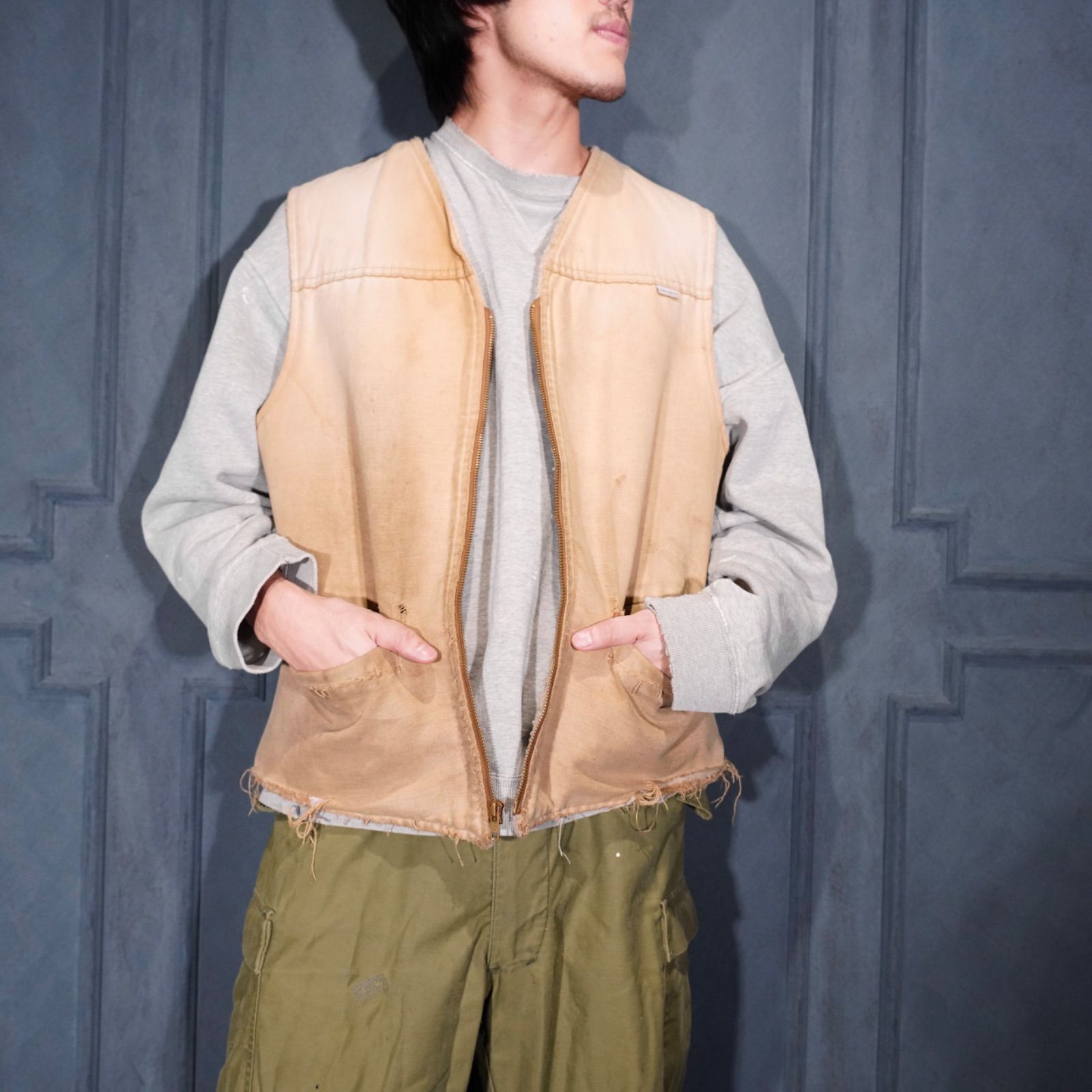 00’s Carhartt カーハート ベスト ボロ　雰囲気 直販卸し売り Carhartt ベスト ボロ 【公式通販】