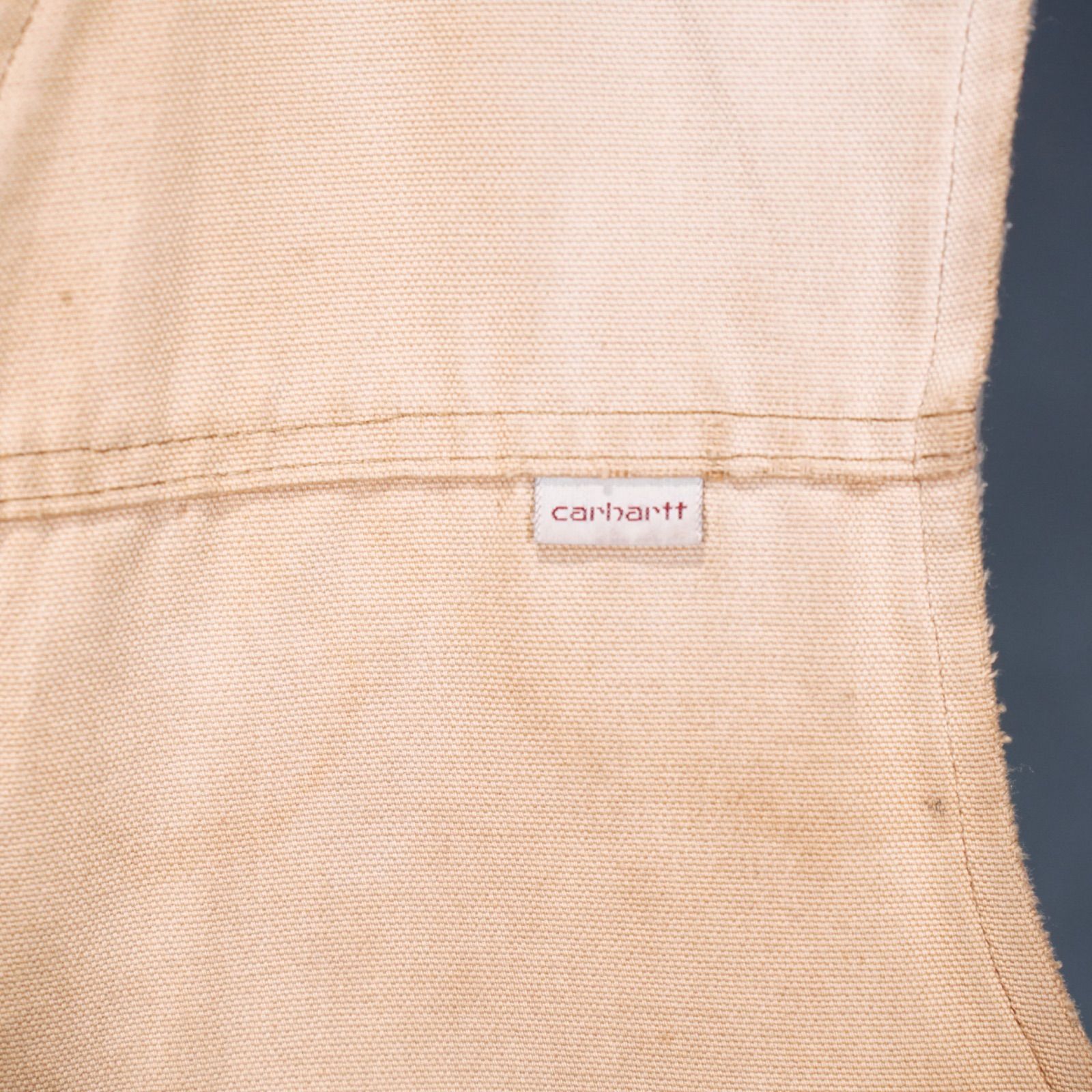 80's USA VINTAGE Carhartt BORO FADED DESIGN ZIP UP DUCK VEST/80