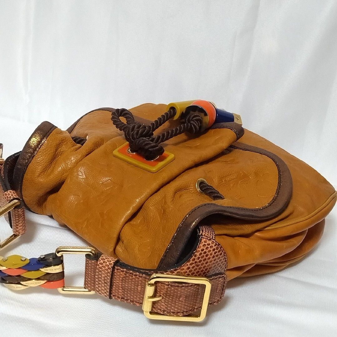 美品 ルイヴィトン カラハリPM モノグラムエンボス パイソン M97000  