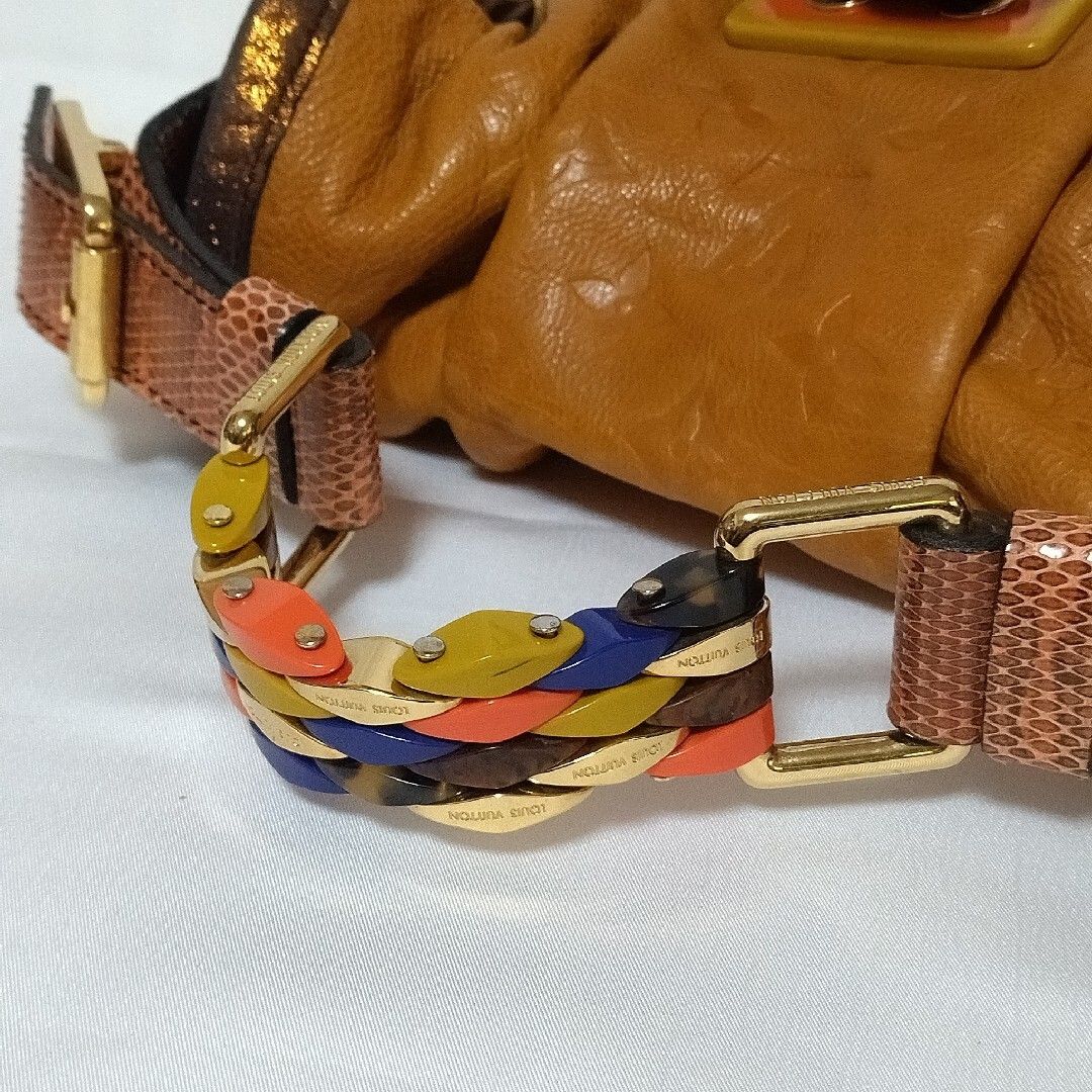 美品 ルイヴィトン カラハリPM モノグラムエンボス パイソン M97000  