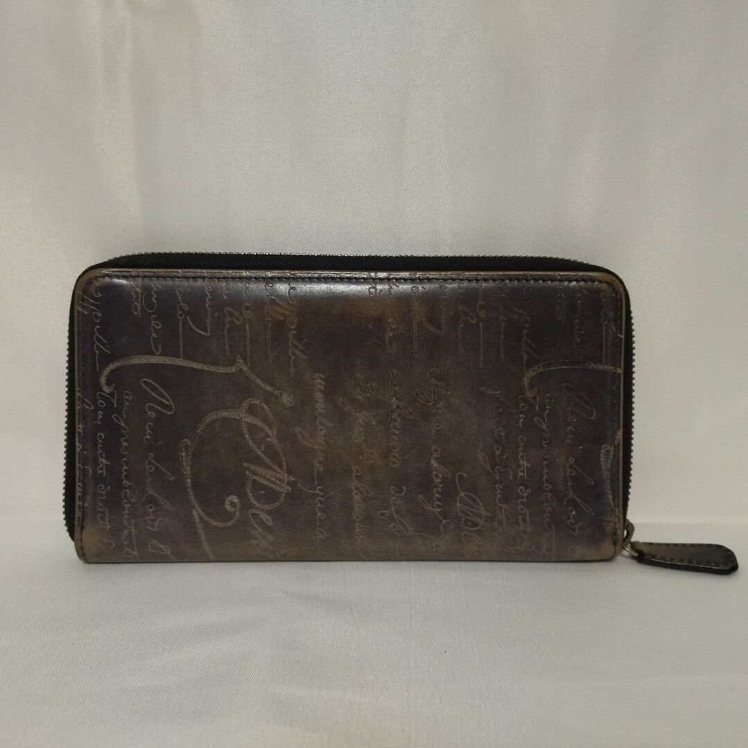 美品 ベルルッティ カリグラフィ 長財布 オーガナイザー グレー - メルカリ