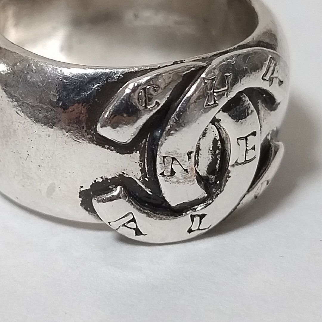 シャネル 銀無垢 シルバー リング 指輪 ココマーク 10号 ヴィンテージ