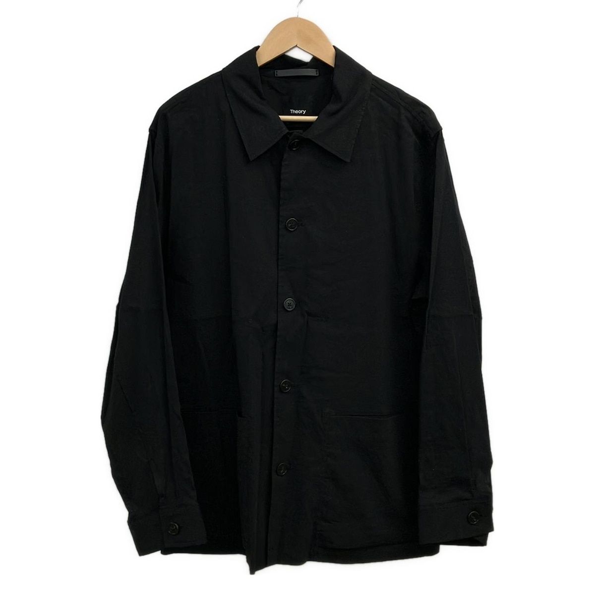 theory(セオリー) ジャケット サイズXL メンズ美品 - 黒 長袖/麻混/春