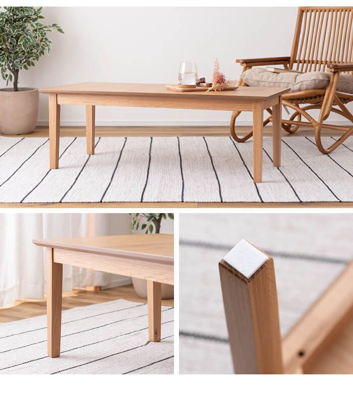 リビングテーブル 幅110 木製 センターテーブル 単品 ロータイプ