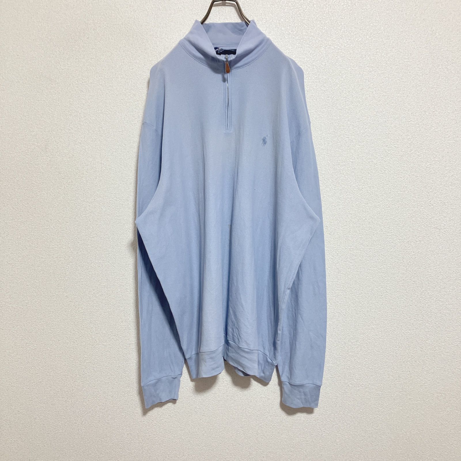 ロゴ刺繍】POLO GOLF ポロゴルフ ワンポイント ハーフジップポロシャツ