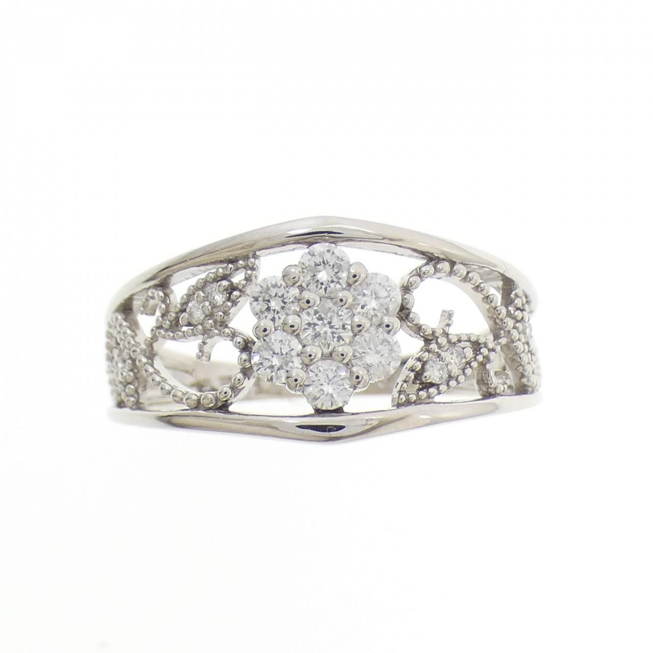 PT900 フラワー ダイヤモンド リング 0.31CT - メルカリ