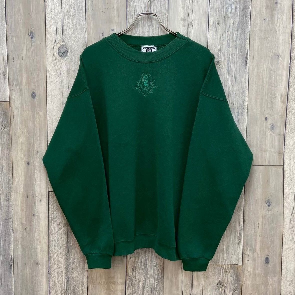 OLD Lee 90s リー 米国製 グリーン 裏起毛 HEAVY WEIGHT 厚地 肉厚