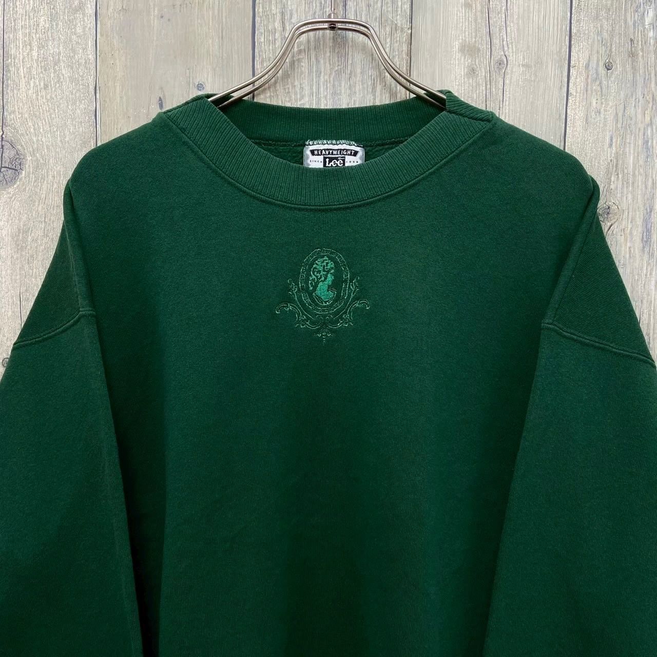 OLD Lee 90s リー 米国製 グリーン 裏起毛 HEAVY WEIGHT 厚地 肉厚 