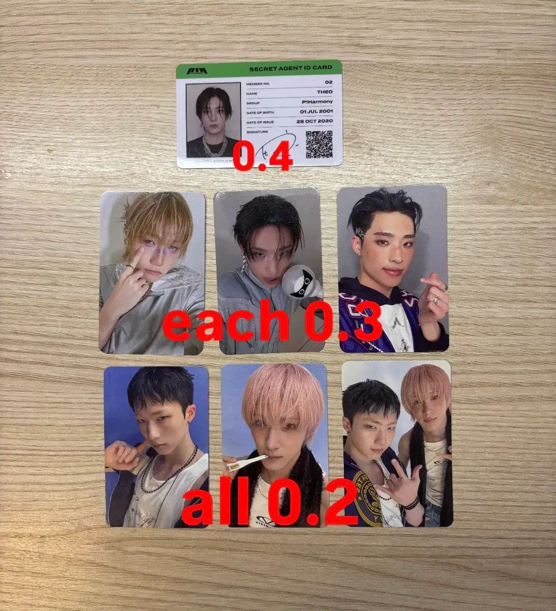 P1Harmony（ピーワンハーモニー）トレカ 出品 シーグリ コンサート MD