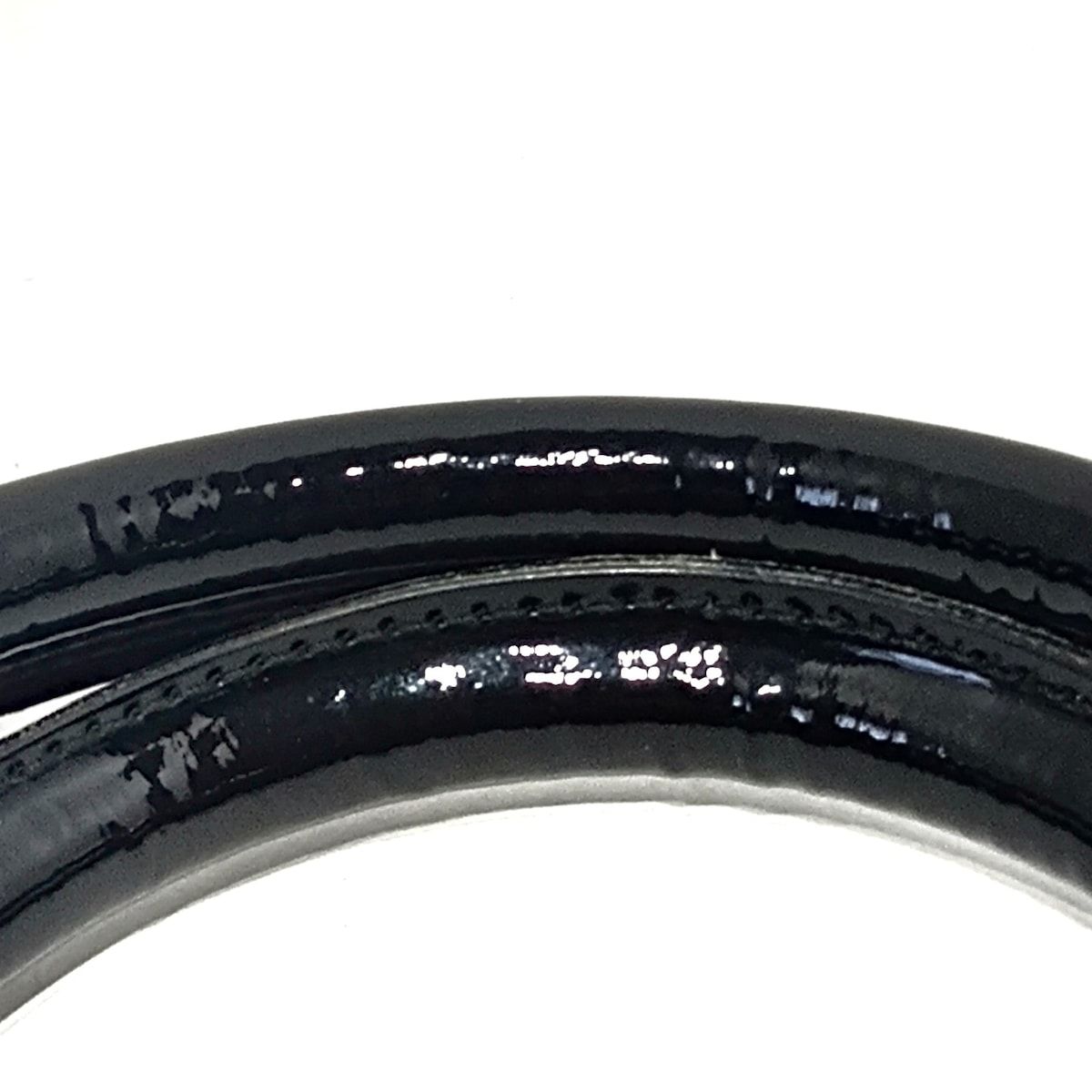 GUCCI(グッチ) ハンドバッグ - 0021119 黒×アイボリー レザー - メルカリ 