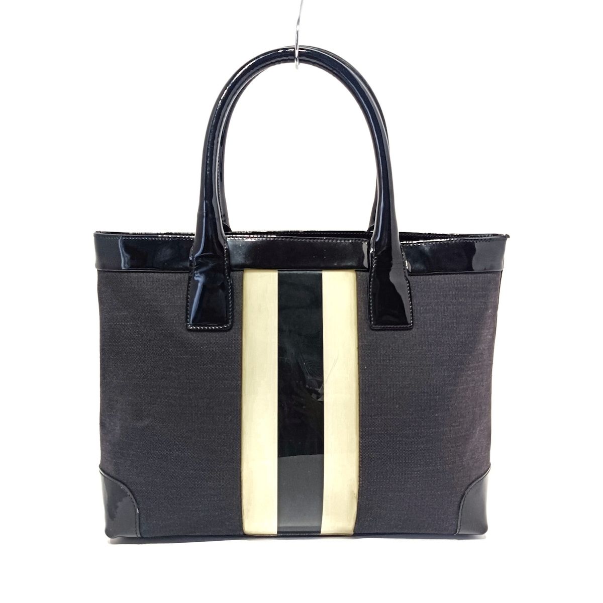 GUCCI(グッチ) ハンドバッグ - 0021119 黒×アイボリー レザー - メルカリ 