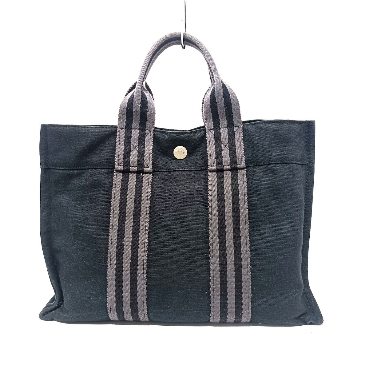 HERMES(エルメス) トートバッグ フールトゥトートPM 黒×ダークグレー 