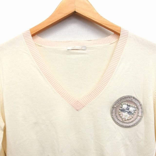 アベニールエトワール Aveniretoile カットソー Vネック 長袖 綿混