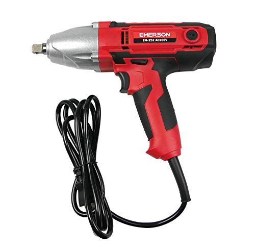 エマーソン Emerson 電動インパクトレンチ AC 100 V 12.7 mm 1|2インチ 簡単かつパワフルにタイヤ交換 トルクリミッター機能 バリアブルトリガーで回転数の調整が自在 最大トルク 緩め 左回転 300 N m 締め 右回転 12