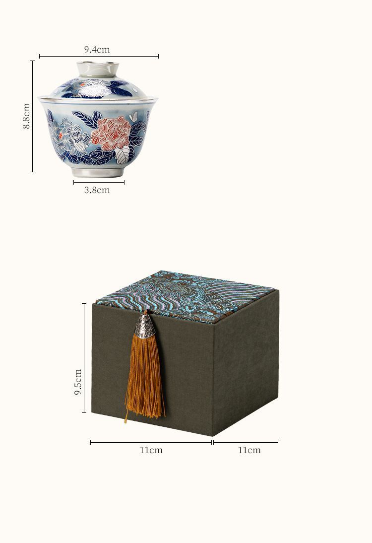 茶器 茶芸 品茶杯 湯呑み 蓋碗 ?銀工芸 功夫茶器 中国茶器 花柄 セラミック 陶磁器 入り プレゼント 転居祝い 出産祝い 結婚式お祝い インテリア雑貨 置物 お祝い