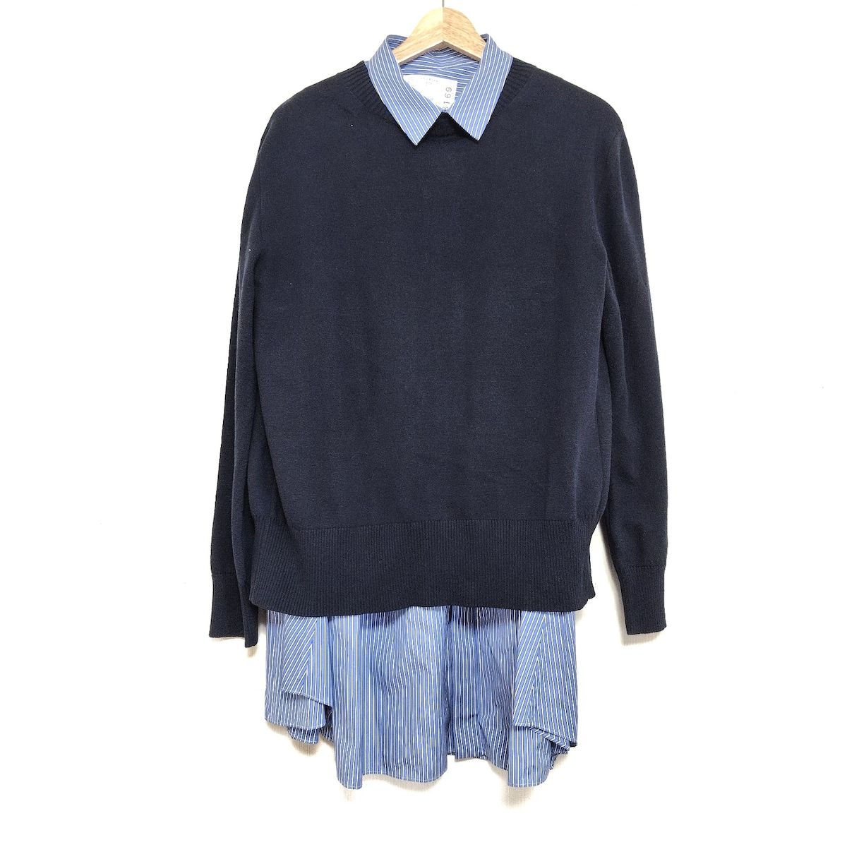 Sacai(サカイ) ワンピースセットアップ レディース - 25-08169 ブルーグレー×白×ダークネイビー