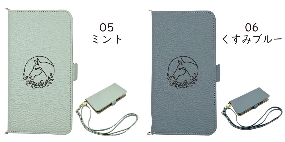 LG V30+ L-01K JOJO L-02K ケース 手帳型 うま 馬 ストラップ付