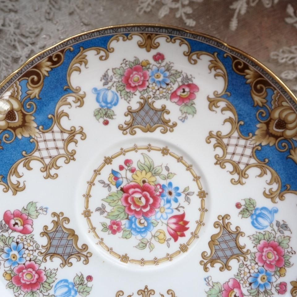  英国シェリーShelleyシェラトン 絵柄が華やかなカップ＆ソーサー F 6 カップ ソーサー コーヒー ティーカップ