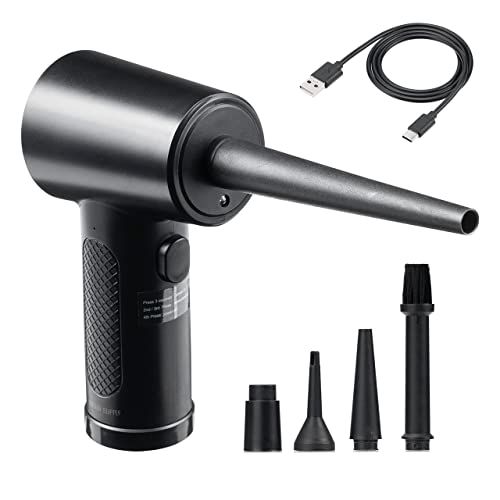 サンワダイレクト 電動エアダスター 充電式 強力 ノズル5種類付属 LED付き 風量3段階調整 PC 掃除 200 CD 080 p e 6 60 f 17