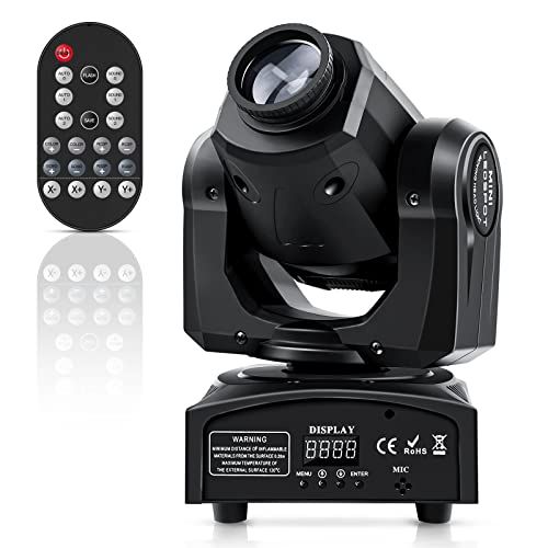 U King 50 W ムービングライト ムービングヘッド ステージライト 舞台照明 リモコン付き LED RGBW DMX 512 高演色性Ra?90 音声制御 スポットライト カラーライト 調光 ステージ パーティー ディスコ 舞台 結婚式 827 c 728 e